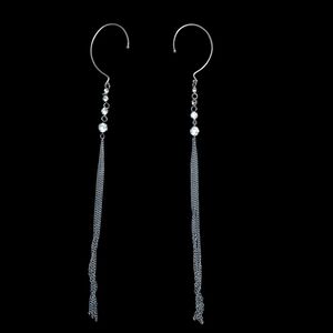 🌟3/$15 Silver Chain and Rhinestone Ear Cuffs